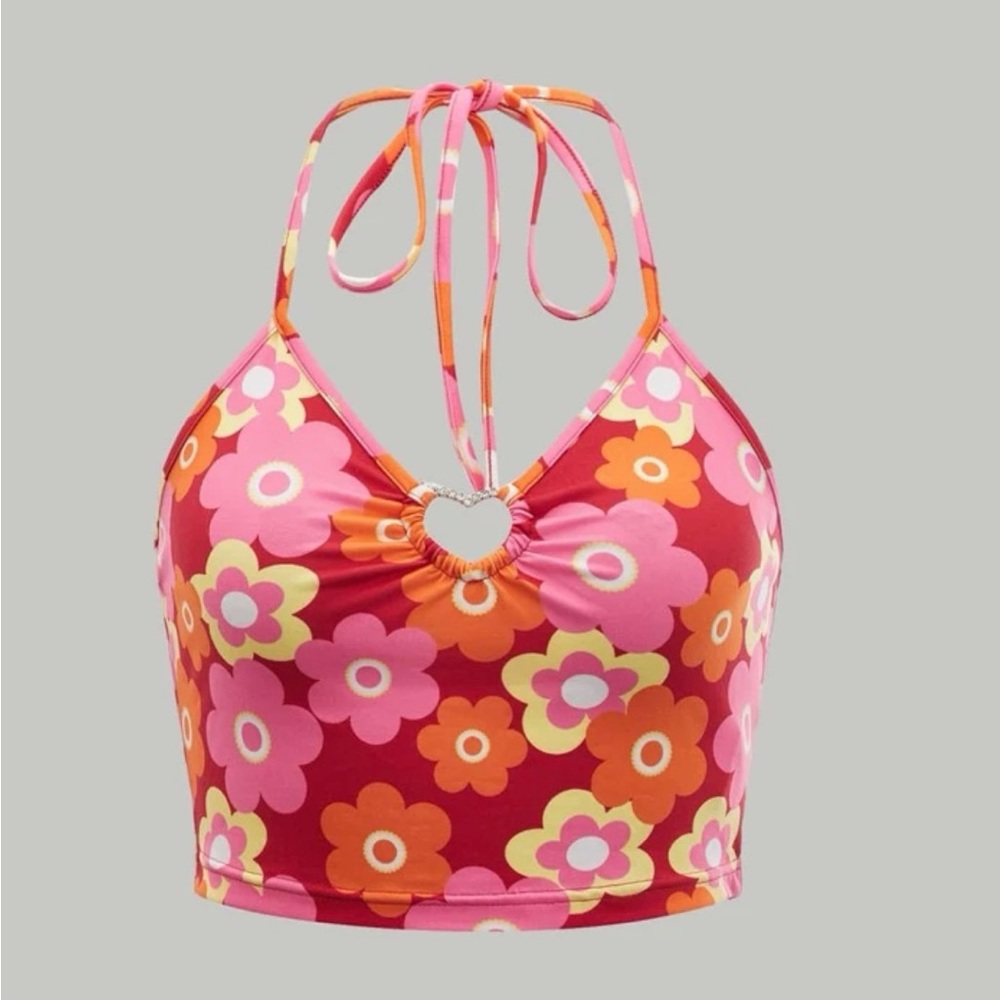 Floral Top + Pants set! 60s groovy style